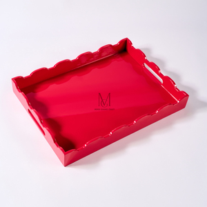 Minh Giang Craft Sơn Mài Khay Vuông Màu Hồng Bằng Gỗ Phục Vụ Vòng Khay Tùy Chỉnh Lớn Phục Vụ Khay Thủ Công Mỹ Nghệ - Product Image 5