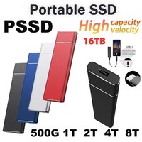 Disco duro de estado sólido tipo C Pssd 256GB hasta 500GB 1TB 2TB 4tb 8TB Disco duro portátil USB 3,1 de alta velocidad