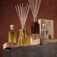 Diffuseur à bâtonnets, Bouteille de diffuseur, Ensemble diffuseur à bâtonnets, Bouteille en verre ambré, Bouteille en verre dépoli avec boîte, Luxe, 150 ml, Bouteille en verre vide pour diffuseur à bâtonnets
