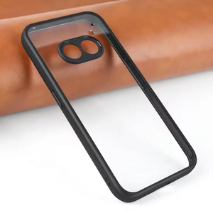 Luxe 2-en-1 clair PC couverture arrière <span class=keywords><strong>noir</strong></span> TPU pare-chocs couvre <span class=keywords><strong>rien</strong></span> téléphone 2a Transparent étui rigide étanche antichoc caractéristiques - Product Image 1