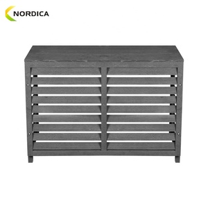 Capot extérieur de climatiseur anti-grêle noir couvercle de <span class=keywords><strong>pompe</strong></span> à <span class=keywords><strong>chaleur</strong></span> métal alliage d'aluminium climatiseur unité externe housse de protection - Product Image 3