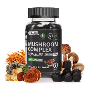 Suplemento personalizado Nootropics Brain Boost 4000mg <span class=keywords><strong>Kombucha</strong></span> Lion's Mane Extract Vegan Mushroom Gummies - Product Image 1