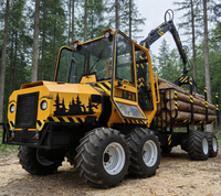 Chargeur à grappin compact pour bois forestier HAIJU, grue à bois avec remorque, prix bas, vente chaude en Europe, vitesse 10 km/h