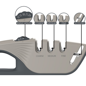 <span class=keywords><strong>Afilador</strong></span> de Cuchillos Manual con Ángulo Ajustable y Perilla Giratoria, Herramienta Multifuncional para Afilar Cuchillos y Tijeras de Cocina para Uso Doméstico - Product Image 2