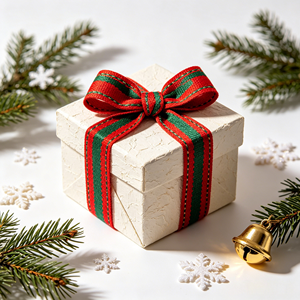 Nœud en ruban de satin rouge vif fait main, pré-noué, pour emballage cadeau de Noël haut de gamme, fête du Nouvel An, ou comme pince à cheveux - Product Image 2