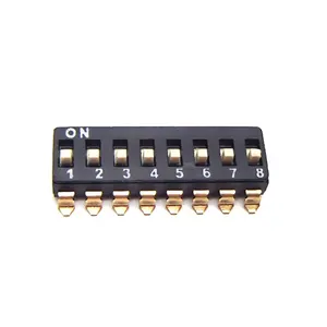 Interrupteur DIP SMD à 6 positions Interrupteur DIP noir à bascule horizontale 1-8 positions Pas de 2.54mm pour les planches à pain de circuit