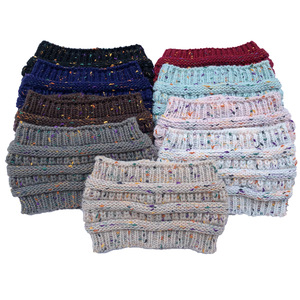 Bonnet tricoté pour femmes, <span class=keywords><strong>laine</strong></span>, décoiffé, chaud, <span class=keywords><strong>oreille</strong></span>, Crochet large, bandeaux colorés, chapeau, bonnets, tricots, 1 pièce DDA1392 - Product Image 4