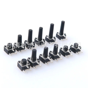 Interruptor Táctil de Montaje Lateral 4.5x4.5x3.5mm SPST 1A 24V Pines de Latón 50K Vidas Útiles Mecánicas - Product Image 1