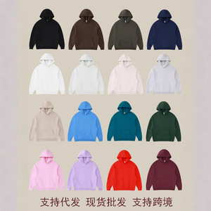 เสื้อฮู้ดผ้าฟลีซพิมพ์โลโก้ตามสั่งสำหรับผู้ชาย ไซส์ SMLXLXXLXXXLXS ผ้าฝ้ายผสมโพลีเอสเตอร์ เสื้อทำงานสำหรับวัยรุ่น แขนยาว ทรงหลวม - Product Image 4