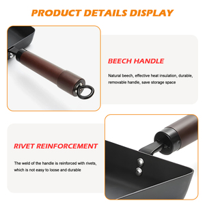 Thương mại cấp presseason thép carbon Cookware Set - 6 chuyên nghiệp thép carbon Chảo chảo cho nhà hàng & sử dụng nhà - Product Image 3