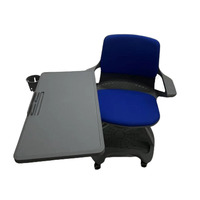 Chaise de salle d'entraînement en plastique de mobilier scolaire ZOIFUN avec bloc-notes
