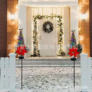 Solar Christmas <b>Tree</b> Iron <b>LED</b> Lights Multicolor Waterproof Outdoor Garden Decor - Product Image 4