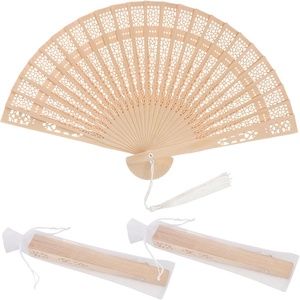 Éventails pliables en bambou personnalisés avec gravure, cadeau d'anniversaire vintage, éventail en bois pour la décoration de mariage et de fête - Product Image 1