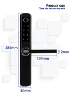 Cerradura Inteligente para Puerta de Madera con Doble Huella Dactilar, de Aleación de Aluminio, Impermeable para Exteriores, con Conexión Wi-Fi y Control por Aplicación Tuya