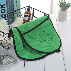 Wholesale Custom Microfiber Dog <b>Bath</b> Towel Super Soft Quick Dry Pockets Design Water Absorbent and Eco-Friendly for <b>Pets</b> - Product Image 6