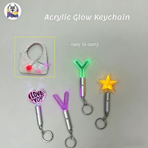 Porte-clés Lampe à Main en Acrylique Personnalisé en Gros - Porte-clés LED Changeant de Couleur Style Dessin Animé, Bâton Lumineux, Badge, Lanière pour Événements, Cadeaux d'Entreprise et Équipes - Product Image 2