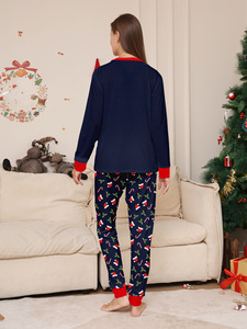 家族クリスマスパーティーパジャマ女性お父さん子供赤ちゃんクリスマス帽子パターンパジャマパジャマ服セット - Product Image 4