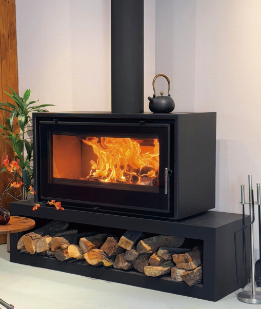 PANSEE DF-950 Cast Iron Fireplace Modern Freestanding Wood-Burning Stove Eco-Friendly 5 Year Warranty Home Heaters Long-Lasting