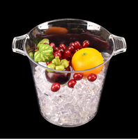 Seau à glace lumineux pour vin, seau à champagne commercial en PS, cadre à bière LED pour fête
