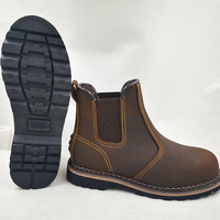 Chaussures Goodyear welted en cuir Crazy Horse, bottes de sécurité, bottes Chelsea