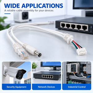สายไฟ RJ45 DC แบบมีปลั๊ก 8P8C ตัวผู้ ขนาด 5.5x2.1 มม. พร้อมหัวต่อ 6 พิน XH2.54 สีขาว ความยาวตามสั่ง สายอะแดปเตอร์เครือข่าย 6 พิน JST XH - Product Image 3
