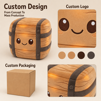 Jouet interactif en bois AI, caisse intelligente parlante, éducatif, 100% polyester, compagnon pour enfants, cadeau