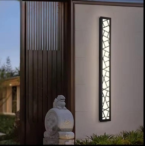 Luz de jardín negra a prueba de agua IP65, lámpara de pared para exteriores, luz de pasillo fina y ligera para pared Exterior e Interior - Product Image 2