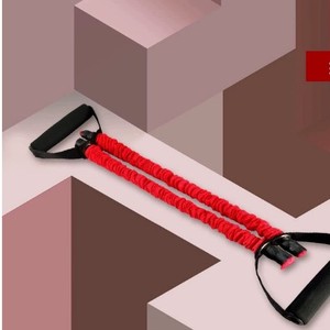 Hot Sale Straight TPE Pull Elastic Rope with Fabric Sleeve Covered Resistance <b>Band</b> 10-30LB Home <b>Workout</b> for Women & Men - Product Image 3