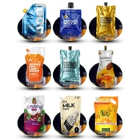 Sachet alimentaire personnalisé autoportant de qualité alimentaire avec bec verseur pour jus, miel et liquides – Emballage plastique