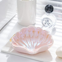 Support mural créatif en PP en forme de coquille pour savon, sans perçage, avec drainage et diffuseur de parfum, pour dortoir et usage domestique
