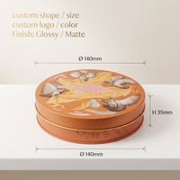 Boîte en fer blanc ronde personnalisée imprimée en offset, de qualité alimentaire, avec couvercle ouvrable, pour biscuits, gâteaux, chocolat, et rangement de cadeaux