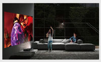WP P1-TV Optoma CinemaX Proyektor Laser Lempar, Proyektor UHZ65UST Versi 11 + Bahasa Yang Sangat Pendek UHD 4K