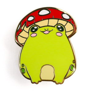 Kişiselleştirilmiş Küçük Özel Tasarım Sanatsal Sade Yaka İğnesi Mantar Şeklinde Emaye Rozetler - Product Image 5