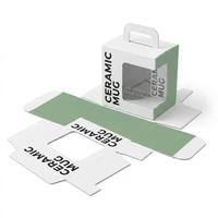 Boîte d'emballage pour tasse à café, style minimaliste européen américain moderne, boîte cadeau rigide simple et élégante personnalisée avec logo