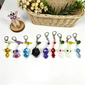 <span class=keywords><strong>Pikmin</strong></span> Bloom 3D Gummi-Schlüsselanhänger UV-Druck Langlebige Miniatur Niedlicher und Trendiger Mode-Anhänger Geschenk - Product Image 2