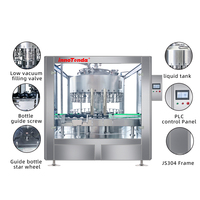 Fabrieks prijs elektrische glazen fles pot automatische dranken fruit sap bottel- en verpakkingslijn machine 200ml hoge motorversnelling