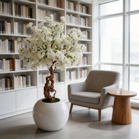 Nouvel arbre artificiel Chicostar haut de gamme en plastique de 185 cm, fleurs de cerisier, pour la décoration intérieure, la maison, l'école, les fêtes, les mariages, les boutiques