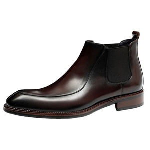 รองเท้าผู้ชายสไตล์เรโทรลำลอง ทำมือ ทรงเหลี่ยม ทันสมัย หนังขัดเงา แบบผูกเชือก น้ำหนักเบา ระบายอากาศได้ดี พื้นยางกันลื่น สไตล์อังกฤษ - Product Image 1