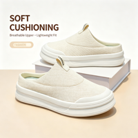 Zapatillas de deporte a la moda para hombre, zapatos antideslizantes con suela exterior de plataforma gruesa acolchada, zapatos informales cómodos antideslizantes para el hogar, viajes cortos, uso diario