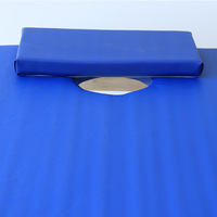 Lit de massage de beauté au design moderne personnalisable, plaque en acier inoxydable renforcée, trous pour éponge, appui-tête intégré, utilisation hôtelière