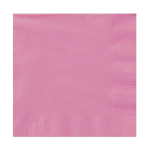 Groothandel Premium 33Cm 2laags Warm Roze Restaurant Papieren Servetten Servetten Verjaardag Huwelijksfeest Drankpapier Servet