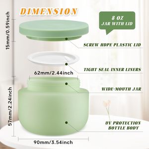 Luxury Empty Stock Cosmetic Jar 250ml Grey HDPE Wide Mouth Bottle Body Cream Cosmetic Jar for Cream <b>Packaging</b> Containers - Product Image 3