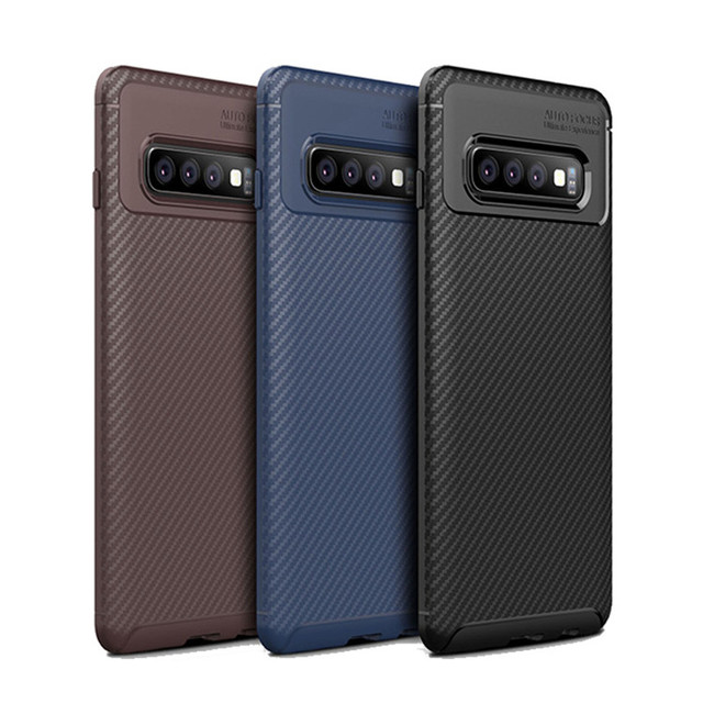 High Quality Men Carbon Fiber Texture Silicone Phone Case for Samsung Galaxy S20 S21 S22 S23 S24 Plus Ultra