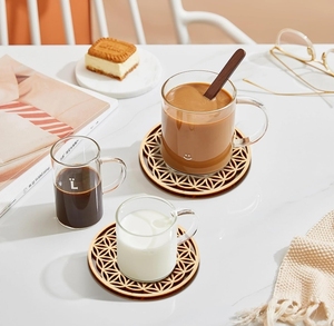 Dernier design de l'usine : Sous-verres en bois, sculptures en bois naturel, sous-verres promotionnels en bois - Product Image 6