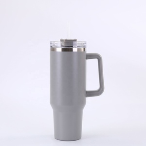40oz Stainless Steel Vacuum Insulated Car Tumbler Travel Mugs 1200ml Cup With <b>Straw</b> and Lids - Product Image 6
