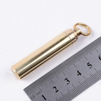 Boîte scellée en laiton étanche pour l'extérieur, mini flacon métallique pour pilules, pot à médicaments pour personnes âgées, conteneur anti-humidité et anti-lumière