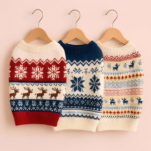 Imprimé chaud Vintage Design Pet col roulé pull tricoté chien et propriétaire correspondant vêtements pull chien pull décontracté vêtements pour animaux de compagnie - Product Image 2