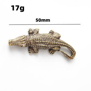 Özel Vintage el sanatları pirinç malzeme timsah anahtarlık bakır sanat küçük süs - Product Image 2
