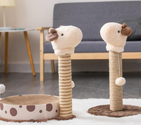 Arbre à chat 3 en 1, jouet en carton durable de haute qualité, poteau à gratter