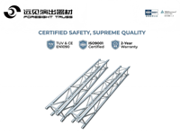 Scène modulaire portable en aluminium, structure robuste en alliage, capacité de charge de 1000 kg, truss pour éclairage, idéal pour les événements DJ, concerts et performances en club